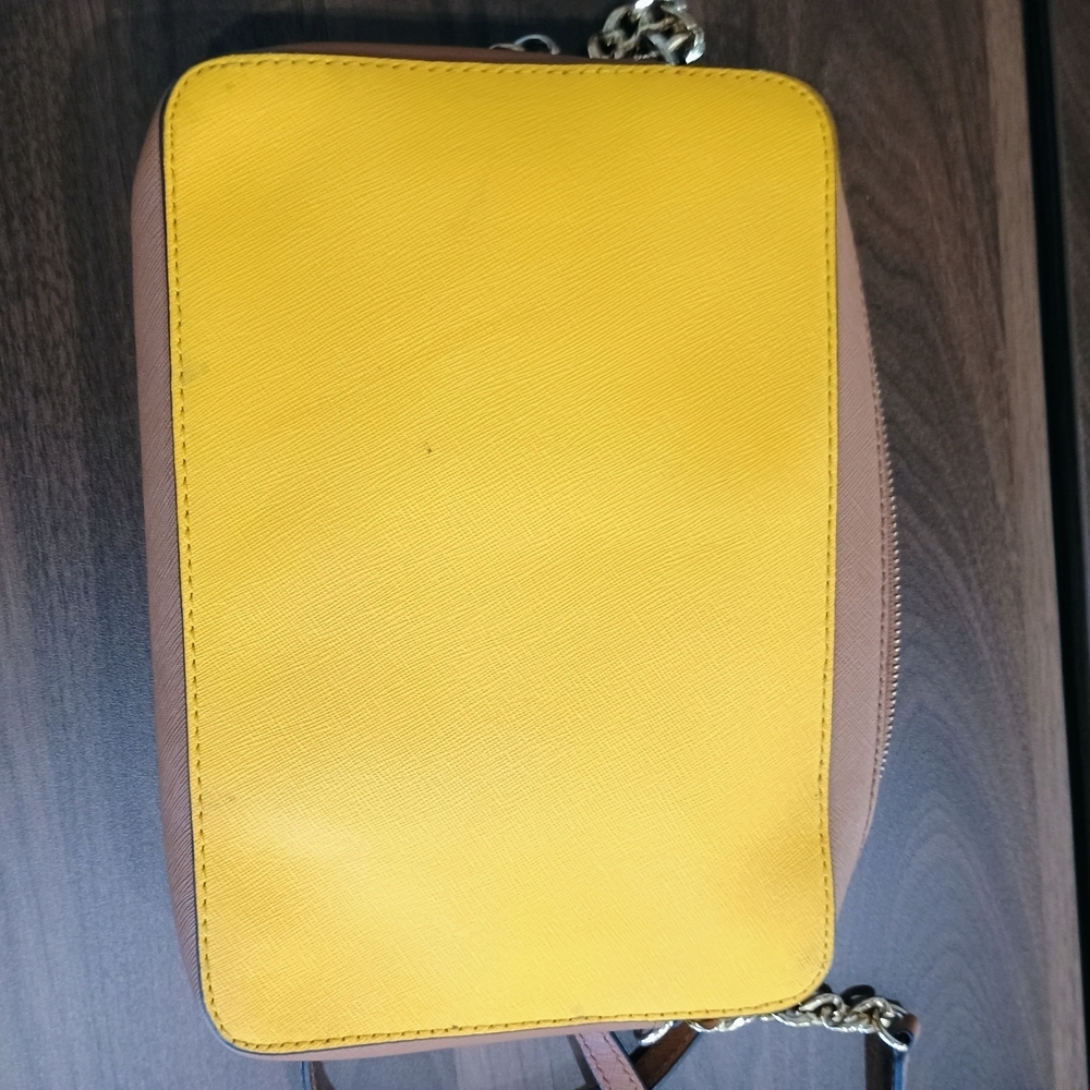 Michael Kors Mustard Yellow and Brown Crossbody Bag - Picture 6 of 11